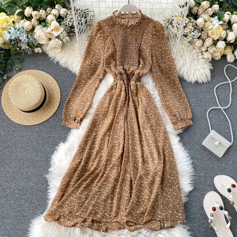 SINGRAIN женское длинное платье с рюшами и цветочным рисунком богемное