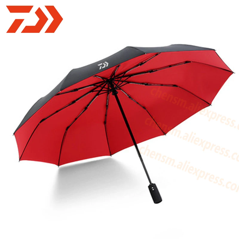 

2020 New Dawa Daiwa Automatic Folding Umbrella for Men and Women Luxury Large Windproof Umbrella for Men Black Rain Paint