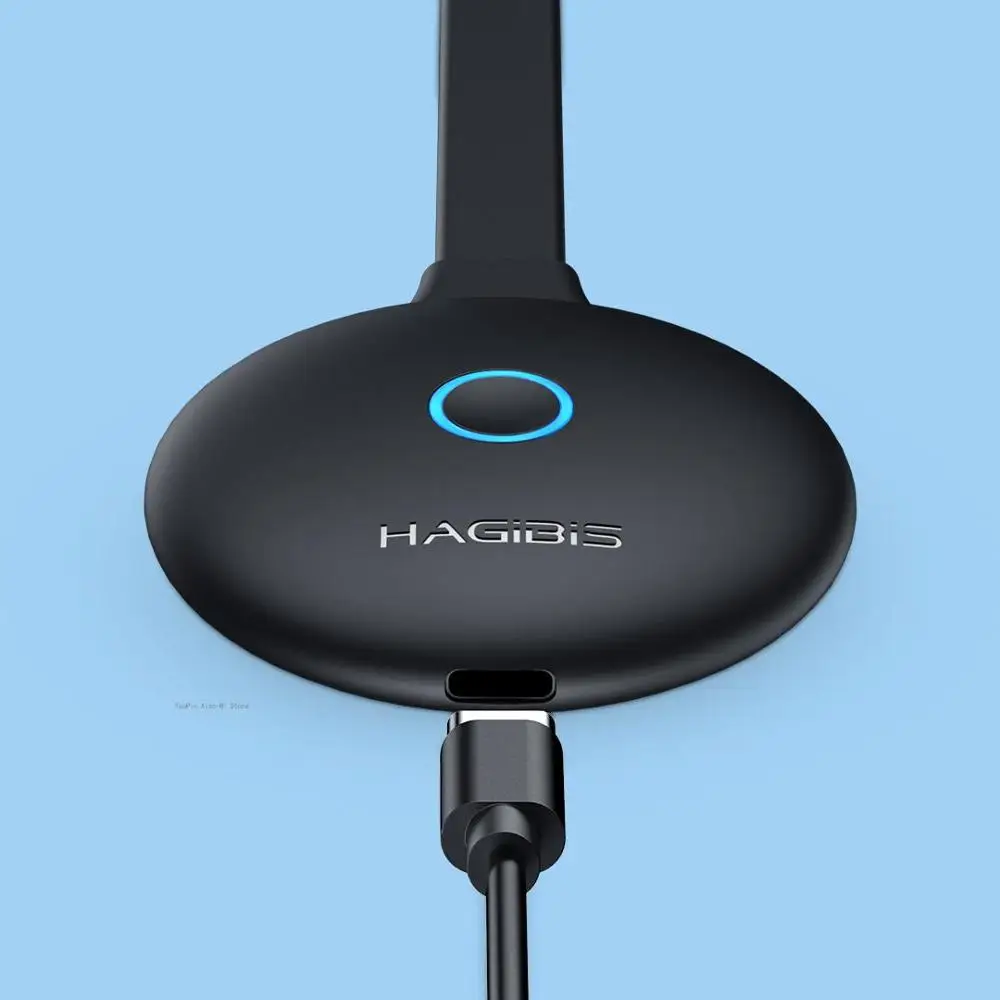 

Youpin HaGiBis HD 2.4G+5G WIFI 1080P wireless screen projector mobile TV with screen HDMI video transmitter phone Laptop