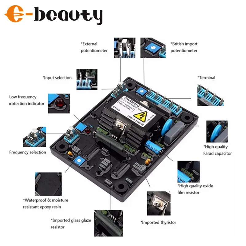 

Generator AVR SX460 Automatic Voltage Regulator Generator Part