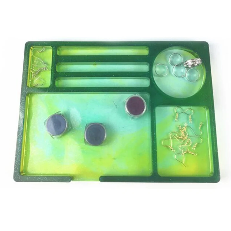 Вращающийся поднос эпоксидная смола форма прямоугольный силиконовая сделай сам