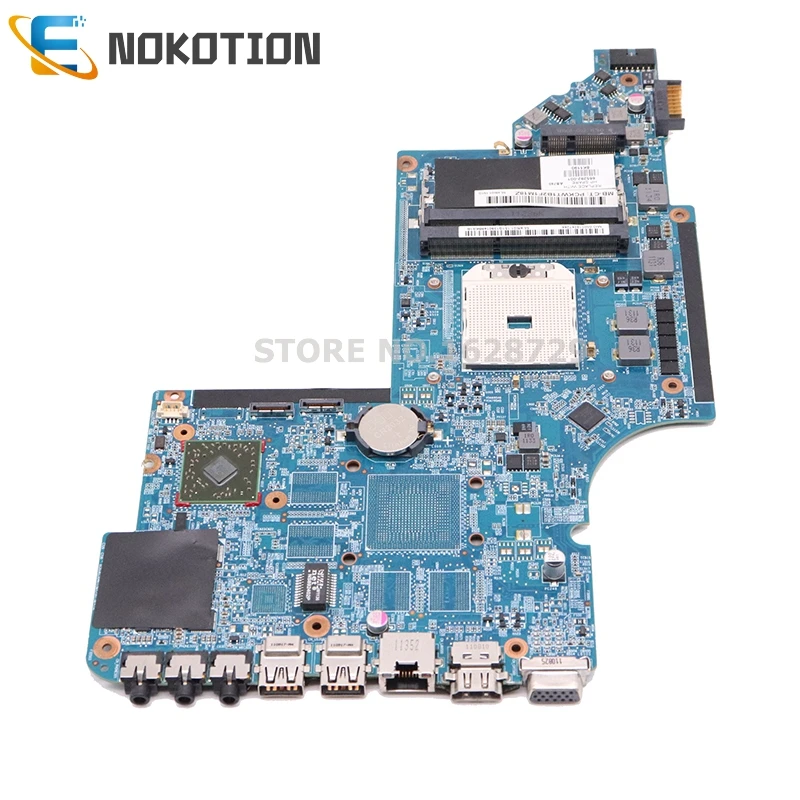 NOKOTION 665282-001 для hp Pavilion DV6 DV6-6000 Материнская плата ноутбука Разъем fs1 DDR3 полный тест