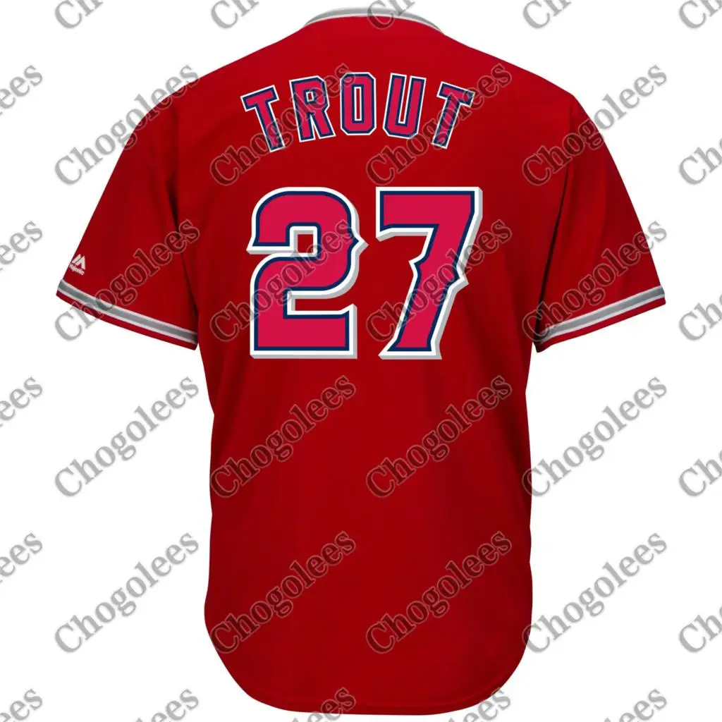 

Baseball Jersey Mike Trout Los Angeles Majestic Cool Base Player Jersey - Scarlet