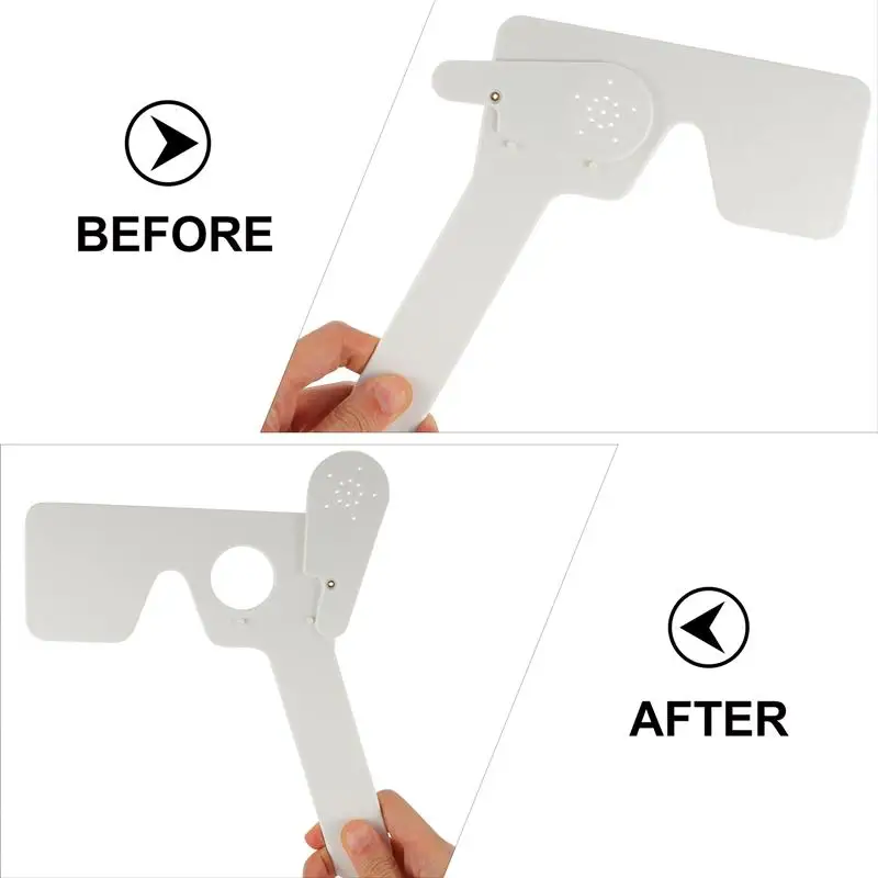 

1pc Plastic Handheld Lightweight Practical Astigmatism Test Patch Eye Patch Eyesight Test Blinder