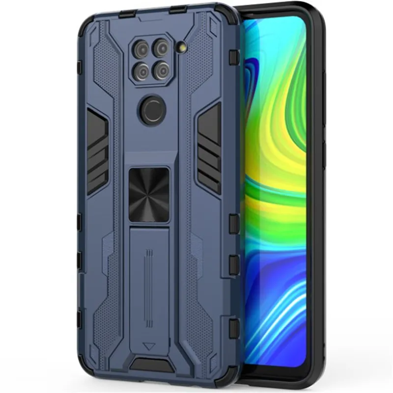 For Xiaomi Redmi Note 9 Pro Max Case Luxury Armor Stand Holder Magnetic Car Ring Back Cover for Redmi Note 9S Phone Cases