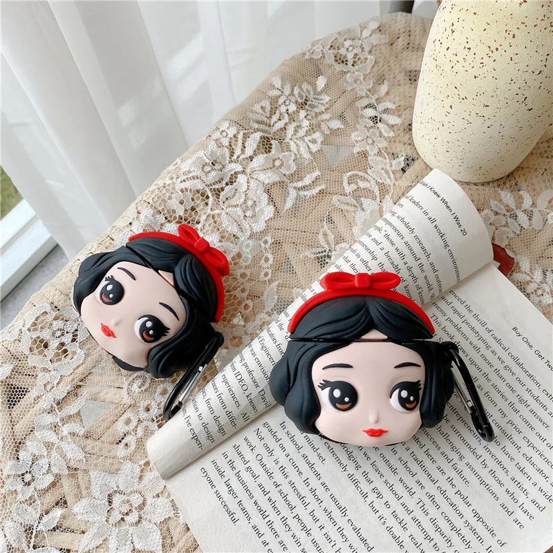 

Anime 3D Snow White Soft Silicone Airpods Case Cartoon Cute Bluetooth Headset Protection For pro or 1 2 Cases