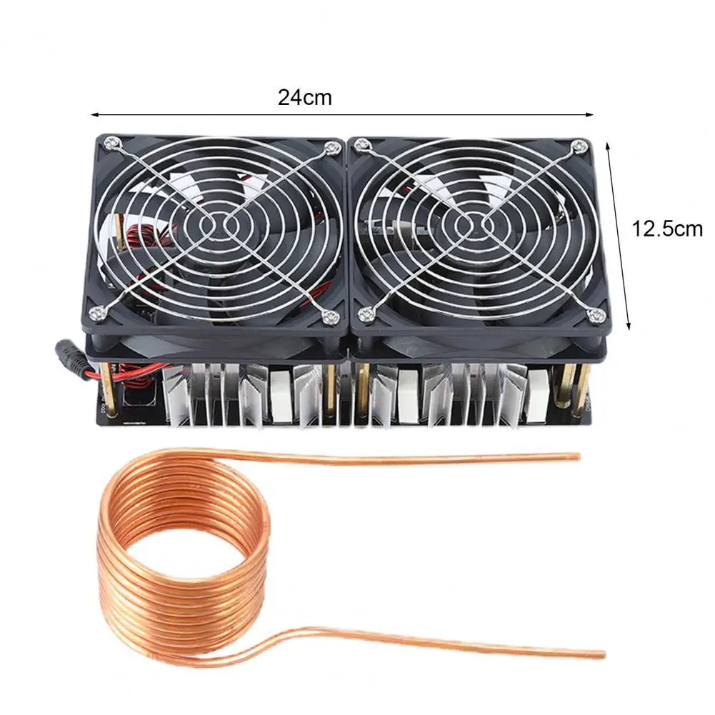 

2500W 50A ZVS Low voltage12-50V Induction Heating Machine Large Power Safe Black 12-50V Induction Heating Module for Quenching