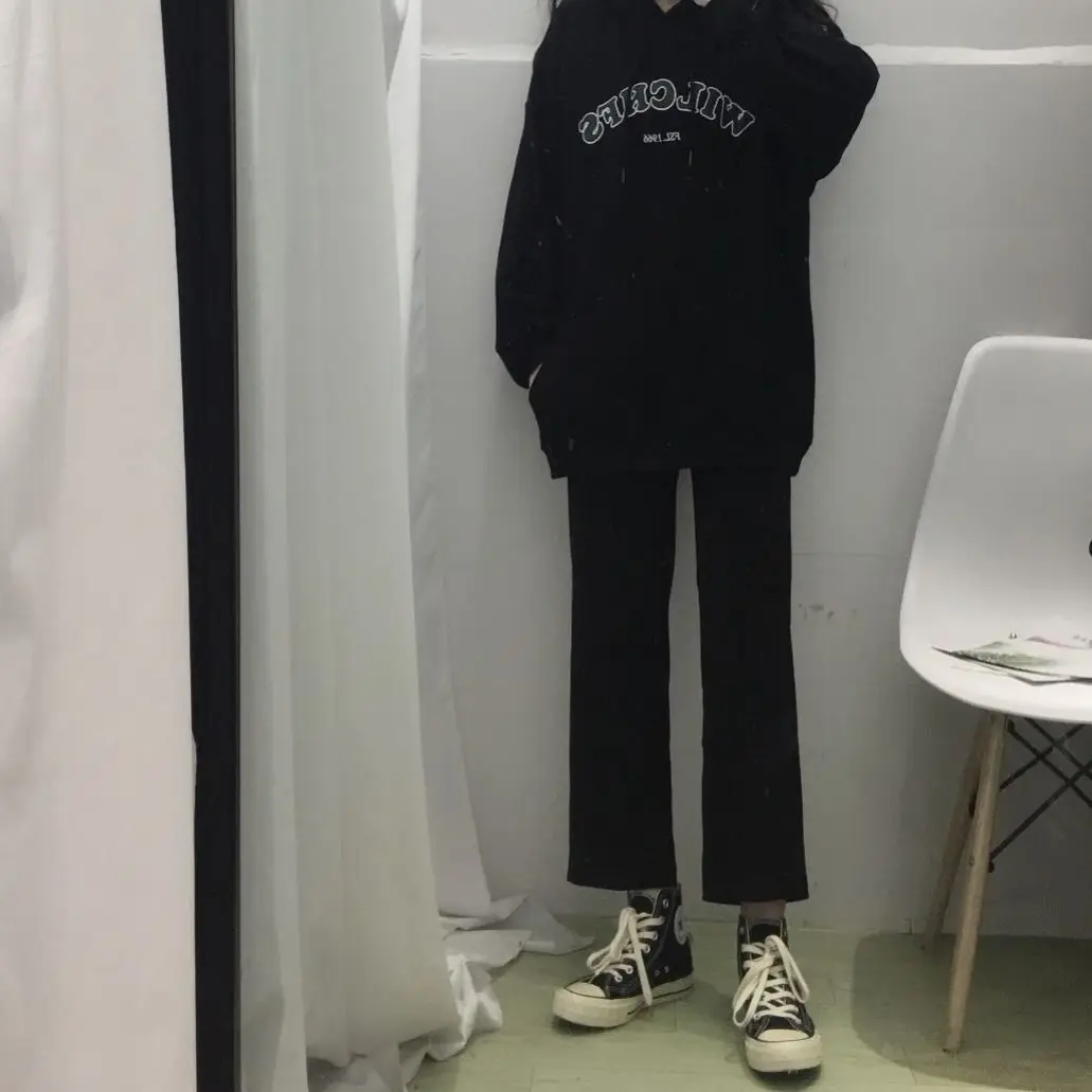 

Spring and summer 2021 versatile straight pants for female students