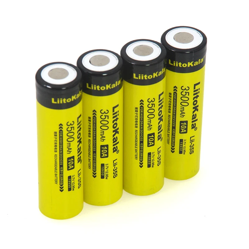 

NEW LiitoKala 18650 Battery Lii-35S 3.7V Li-ion 3500mAh 10A discharge Power battery For high drain devices