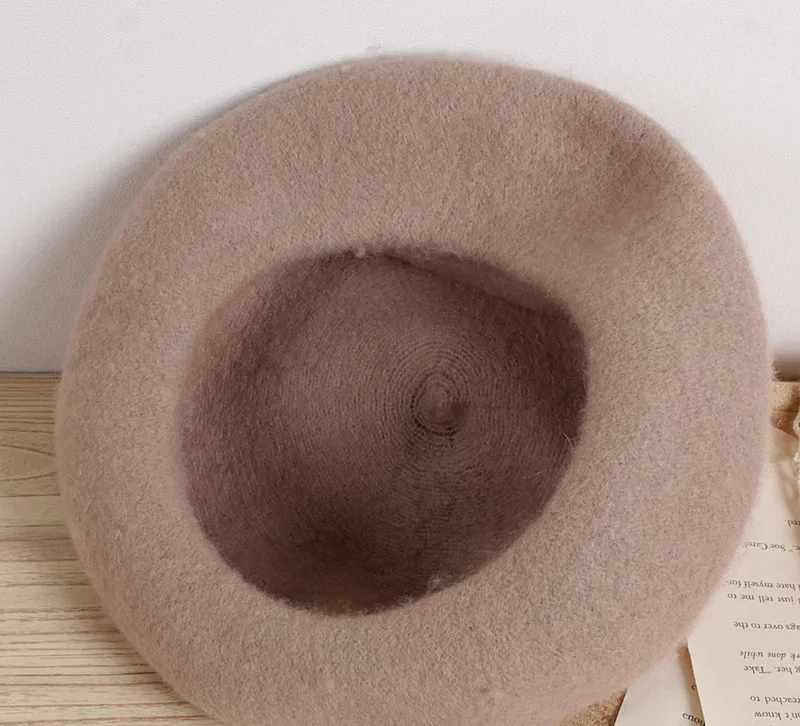 

Cute Children Girls Wool Beret Hat Cap Fur Ball Warm Winter Hats for Girl Kids 2020 Painter Cap Child Girl Hat 2-6 Years Old