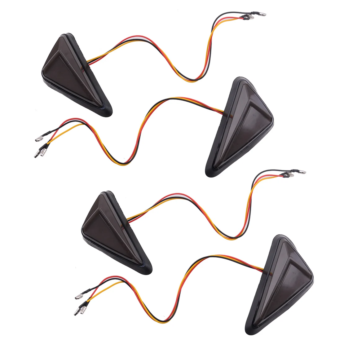 

2 комплекта DC 12V Треугольники мотоцикл белый янтарь светодиодный поворотник DRL мигалки Универсальный