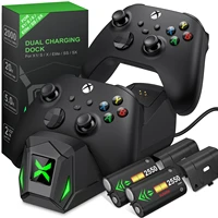 type c charger dock for xbox onexbox one sxxbox series xs wireless controller 2 x 2550mah rechargeable battery with covers