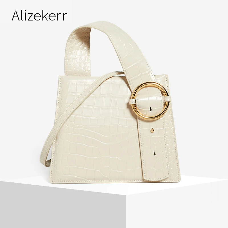С узором крокодиловая кожа Сумки из натуральной кожи женские брендовые
