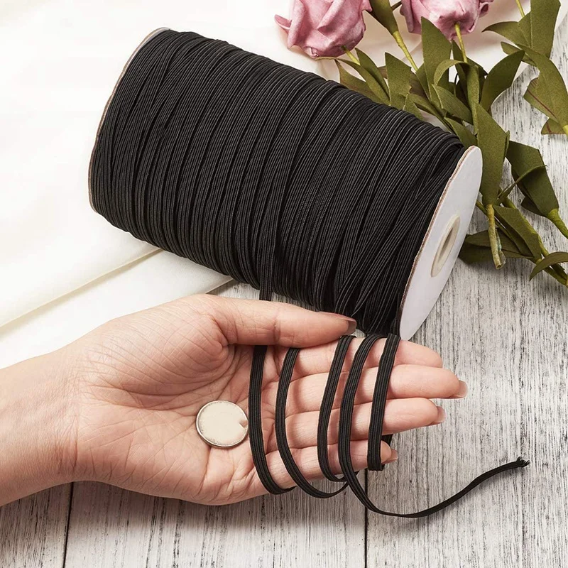

180Yards Flat Elastic Band Round Elastic Rope Rubber Band Elastic Line DIY Sewing Accessories