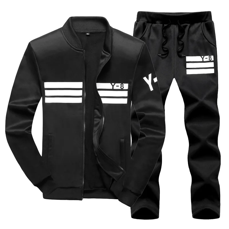 

Plus Size 6XL 7XL 8XL 9XL Men's Sporting Suit Casual Tracksuit Men Spring Autumn Sportswear 2PC Sweatshirt +Pants Clothing Sets