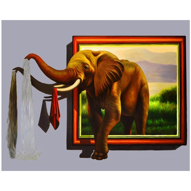 

Diamond mosaic full diamond embroidery Elephant magic diamond cross stitch crystal round diamond sets unfinish decorative LL005