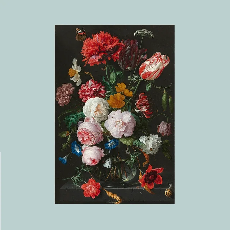 

Fashion Canvas Painting Colorful Flowers Adornment Picture Creative Household Decoration Picture Personality Spray Painting