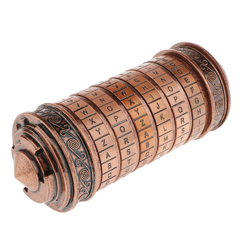 Кодовый ящик с замком да Винчи романтический подарок надпись Escape бронзовый