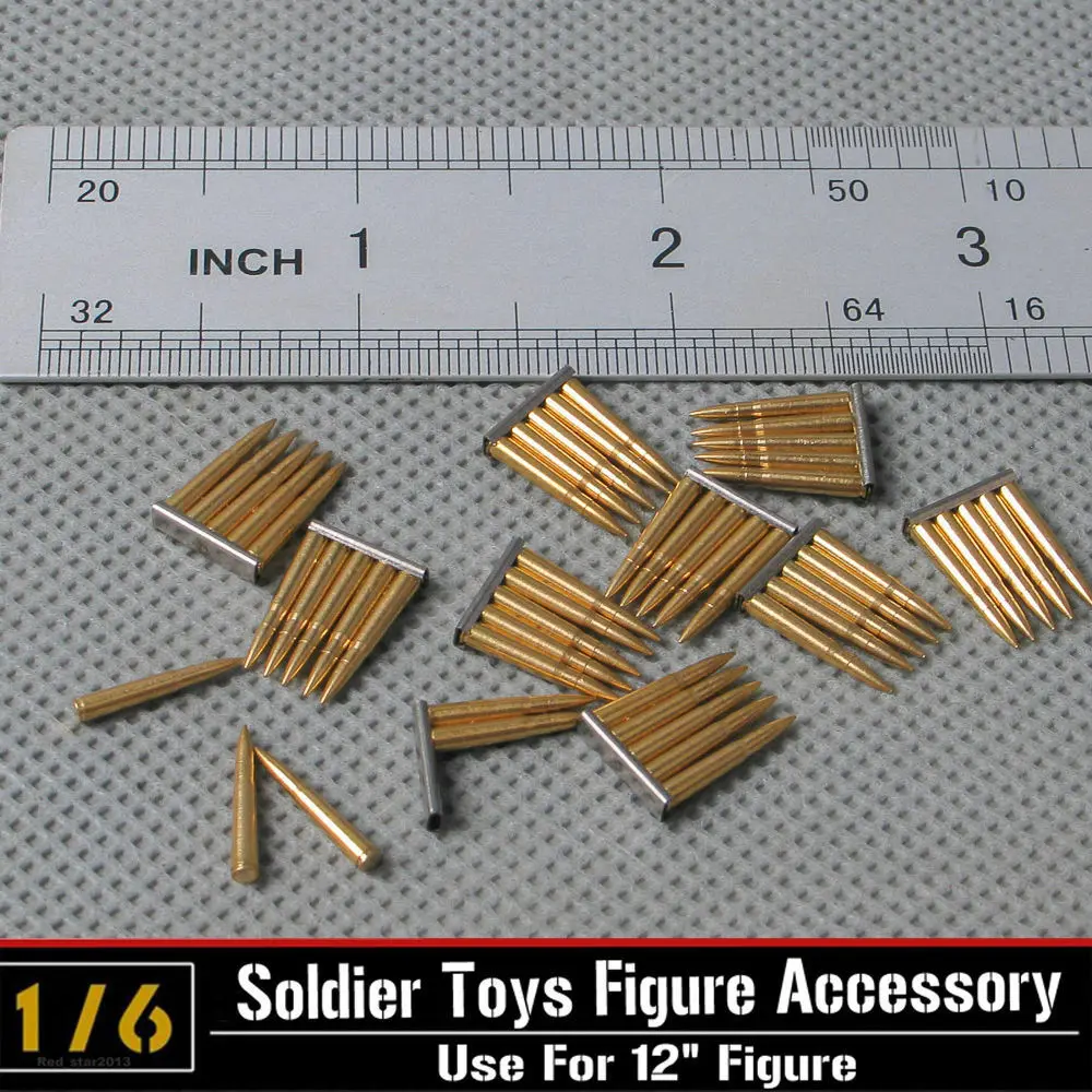 

5pcs 1:6 Scale 98K Gun Bullets 7.92*57 mm Rifle Accessories Model Fit 12" Figure Action