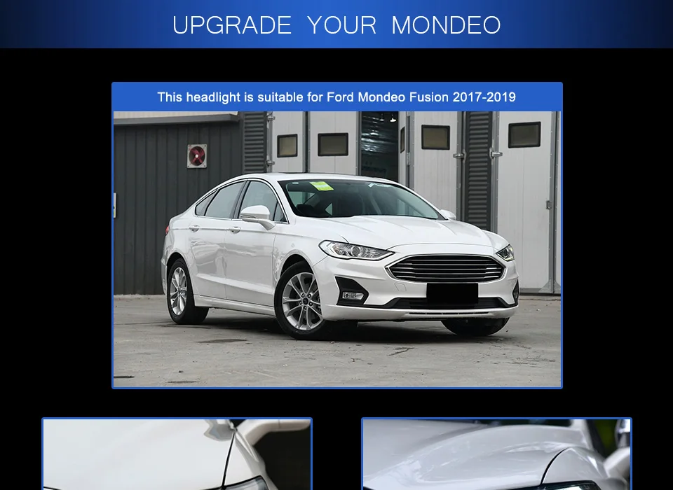Фары для автомобиля Ford Mondeo Fusion- DRL дневные ходовые огни головная лампа светодиодный Биксеноновая лампа Противотуманные фары автомобильный аксессуар