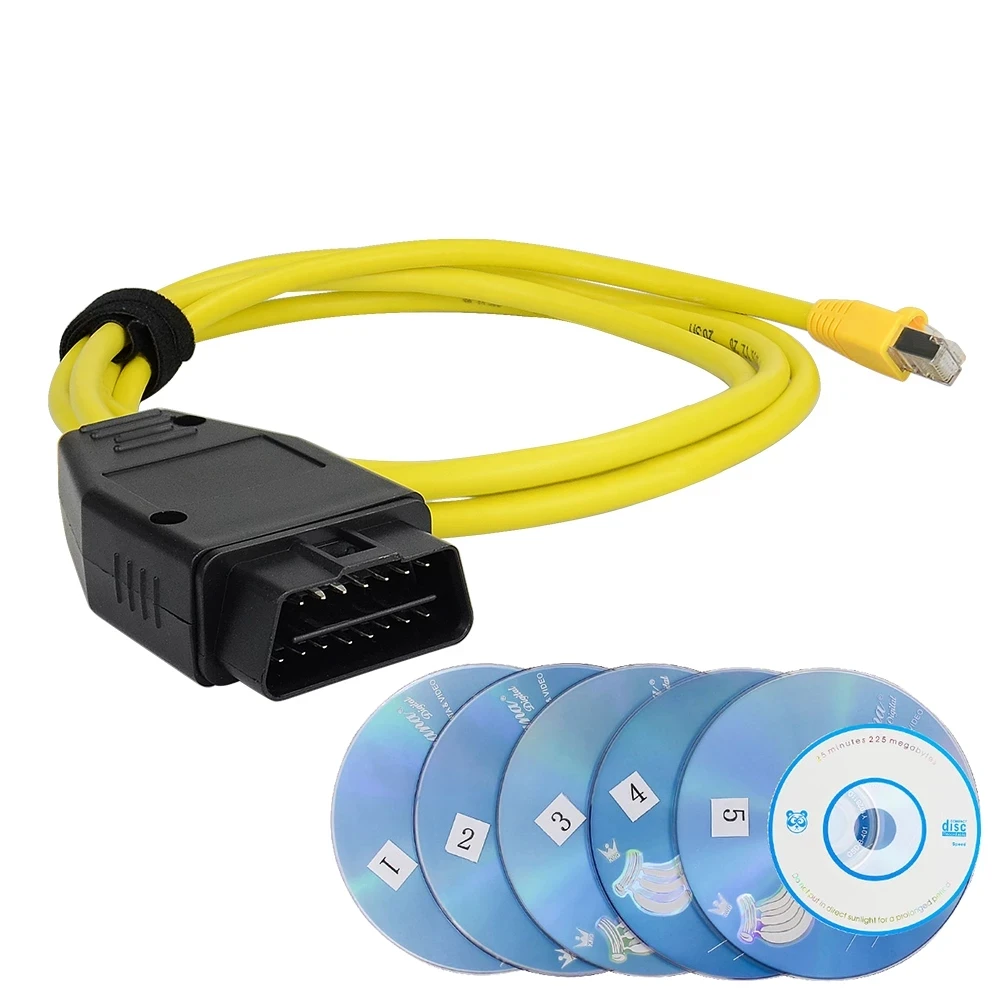 Качественный кабель E-SYS ENET для BMW серии F ICOM OBD2 Диагностический кодирования Ethernet в