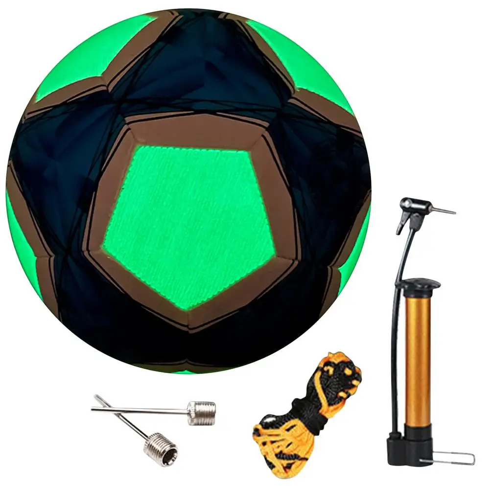 

Reflective Soccer Ball - Night Glowing Reflective Football Outdoor Soccer Training Size 5/Size 4 Reflects Light Toy Gifts For