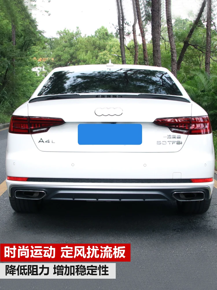 

CEYUSOT FOR M4 Style Audi A4 S4 B9 Spoiler Accessory 4 DOOR Sedan Car Trunk ABS Material Color Wing Tail FIN Decoration 2017-20