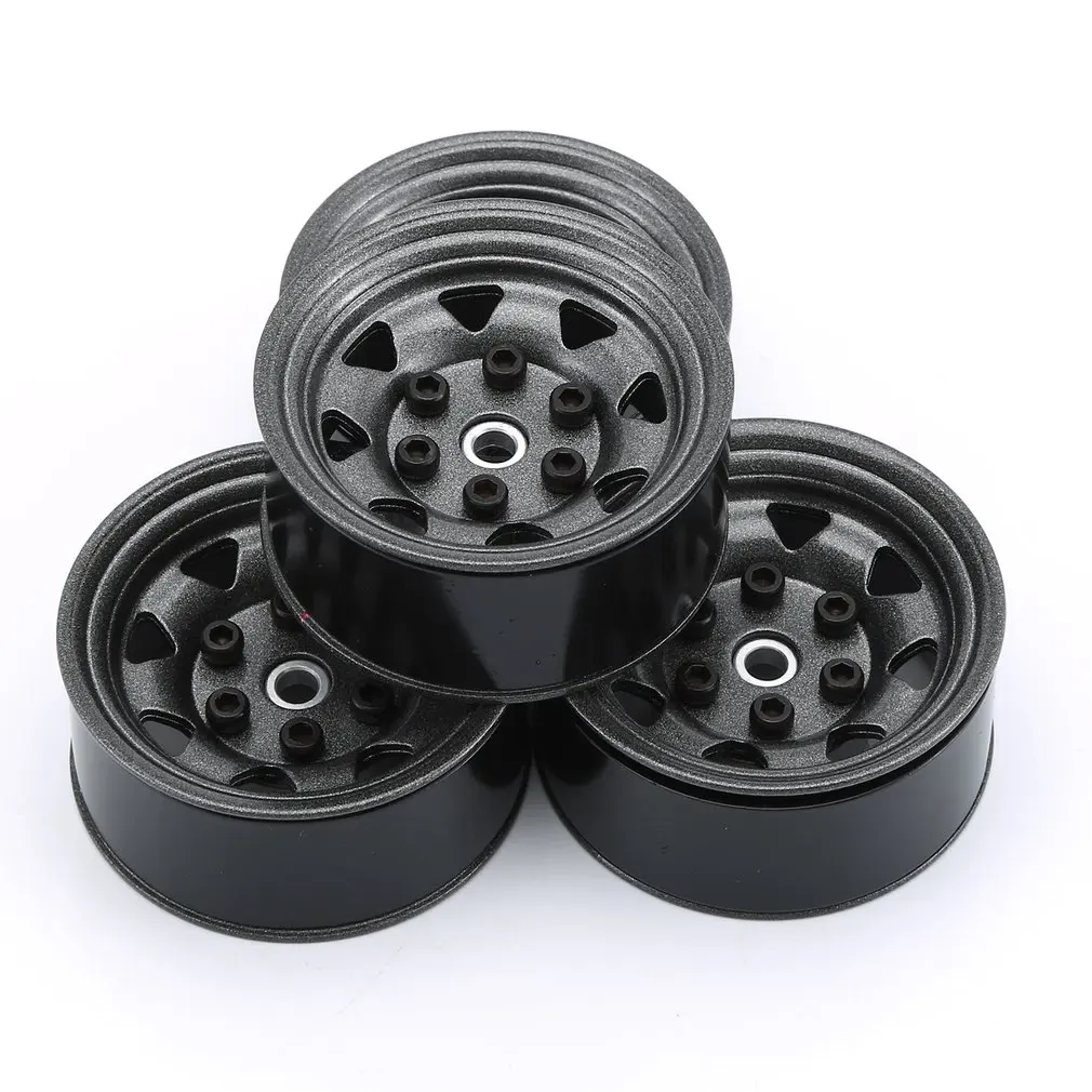 AX-515GL 4 ступицы Metalen Velg Beadlock Wiel Hub 1,55 дюймов RC Авто алюминий Zwart Velg voor 1/10 RC Гусеничный Авто модель Speelgoed - Цвет: AX-515GL