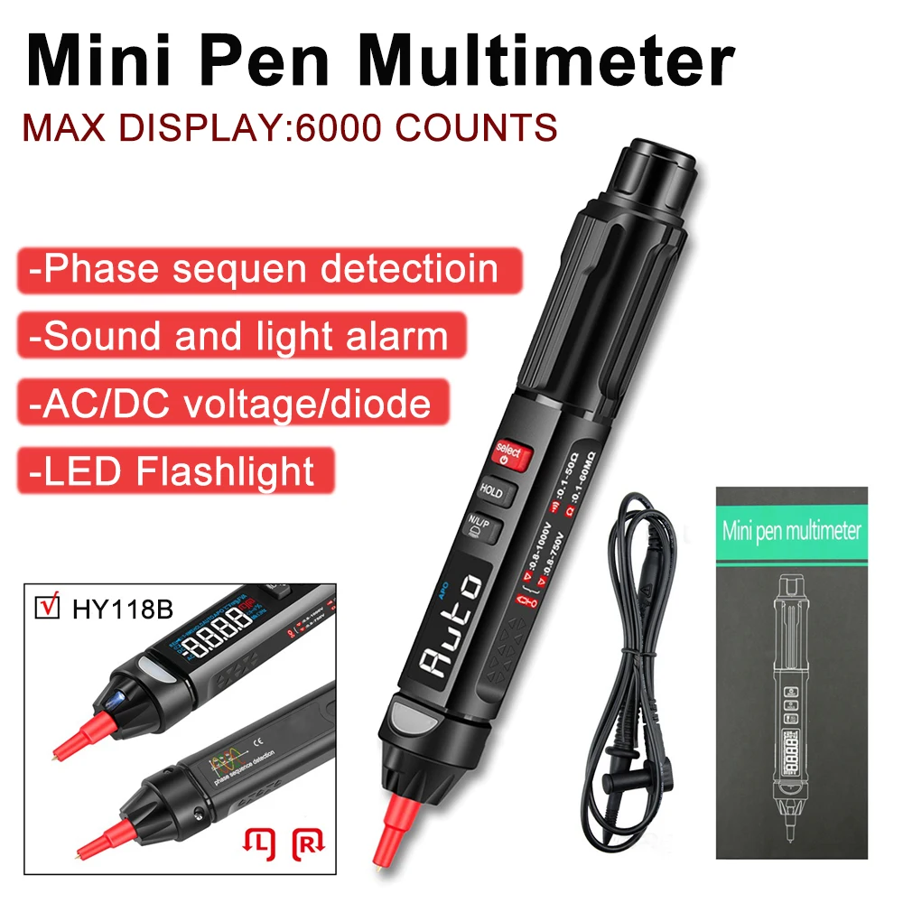 Портативный цифровой мультиметр автоматический интеллектуальный тестер