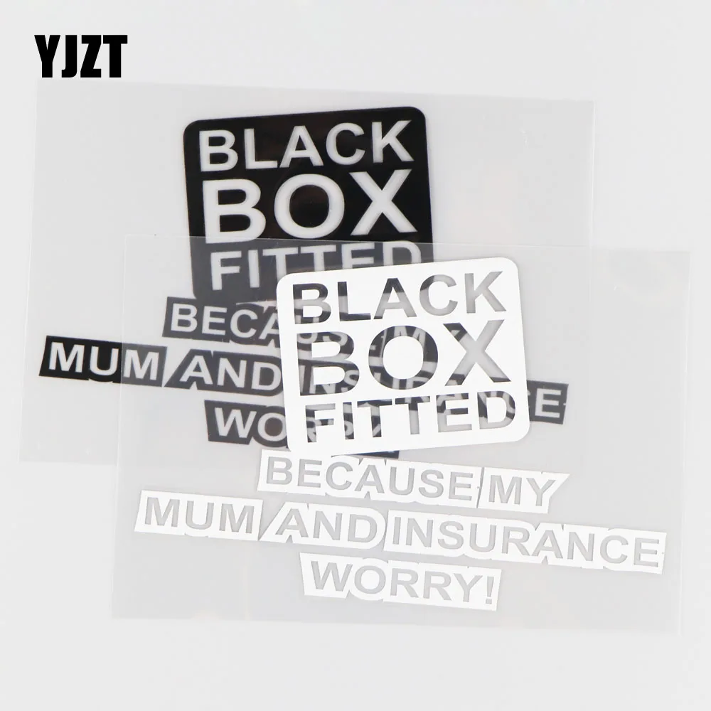 

YJZT 15.3CM*10.2CM Black Box Fitted Funny Art Creative Vinyl Decal Car Sticker Black/Silver 4A-0198