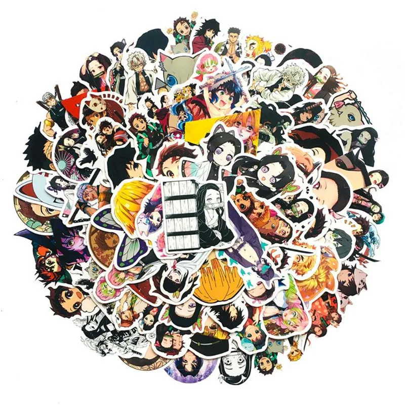 

10/30/50 Japanese anime ghost knife cartoon graffiti children's toy suitcase laptop mobile phone helmet waterproof stickers