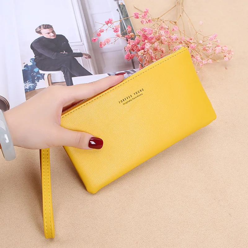 

Zipper Clutch Bag Coin Purse Wallet 2021 Korean Version of The New Pure Ladies Long Wallet Large Capacity Ladies Wallet