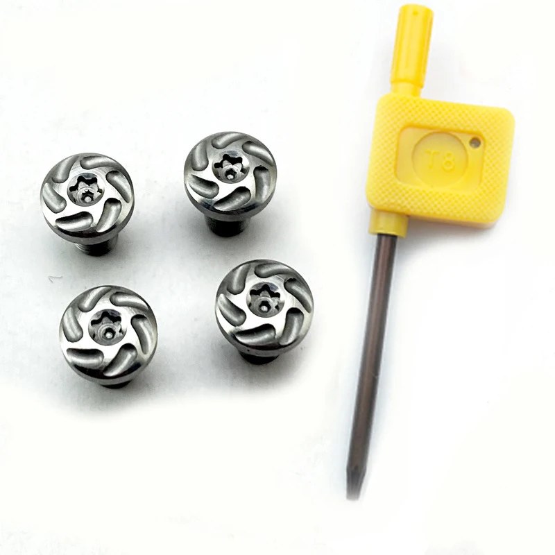 

TOtrait 4Pieces Customized 1911 Grips Screws Stainless Steel CNC T8 Plum Screw 1911 Grip Nail