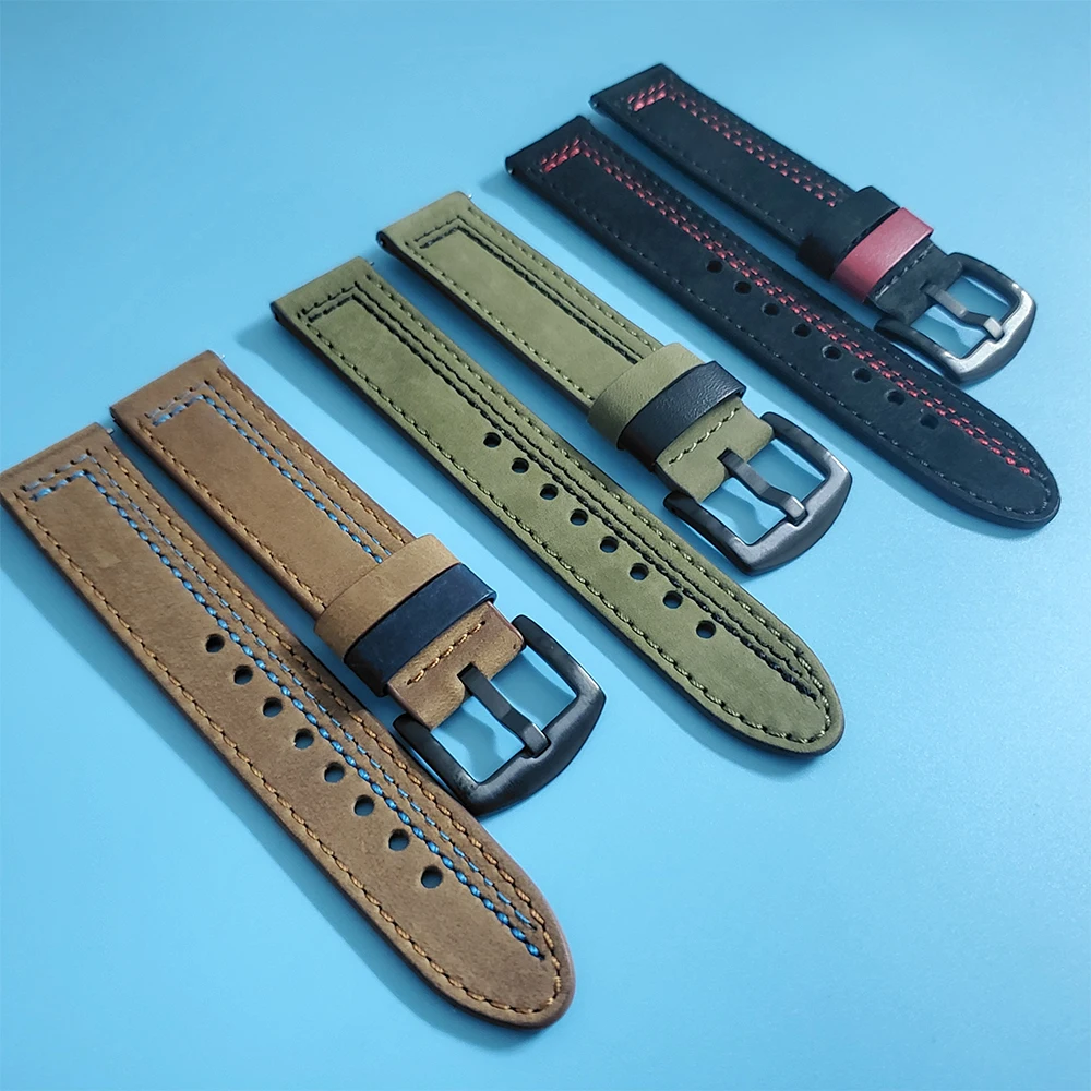 

Leather watchband for Fossil Men's Gen 4 Explorist HR Watch band Bracelet For Fossil Gen 5 Carlyle /Gen 5 Julianna Wrist Strap