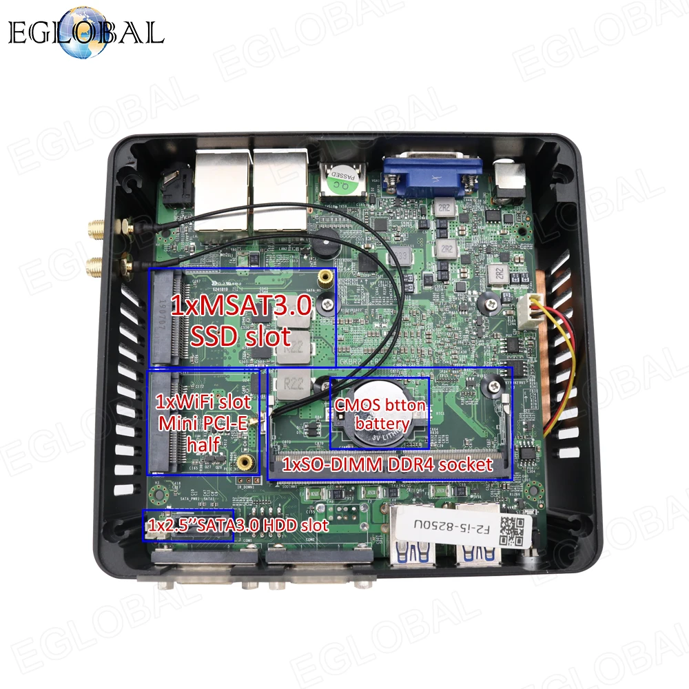 Процессор EGLOBAL Intel core i3 i5 8-го поколения с охлаждающим вентилятором поддержка F2C 2COM