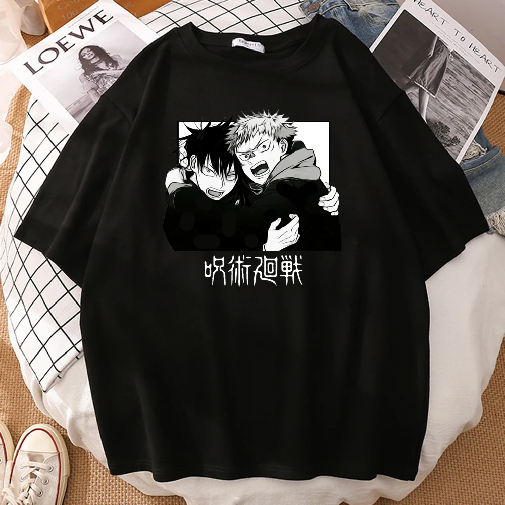 

Oversized T-shirt Woman Jujutsu Kaisen Yuji Itadori Loose Hip Hop Plus Short Sleeve Top 2021 Creativity Big Size Female T Shirt