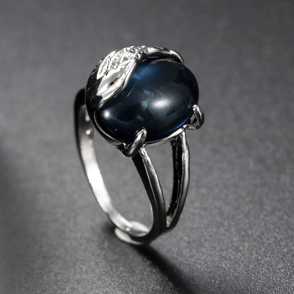 

New Fashion Engagement Design Rings for Women Angel Wings Blue Stone Elegant Rings Female Wedding Jewelry Gifts for Girls