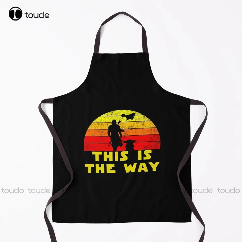 

Retro Of Mando And The Baby Apron Kids Aprons Personalized Custom Cooking Aprons Garden Kitchen Household Cleaning New