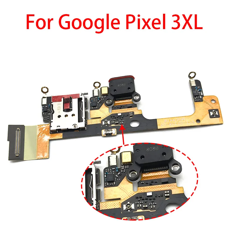 Conector de Porta Flexível para Google 3xl com Sim Lote Alimentação Usb Cobrando Doca Cabo Pixel Card Reader Titular Slot 10 Pçs –