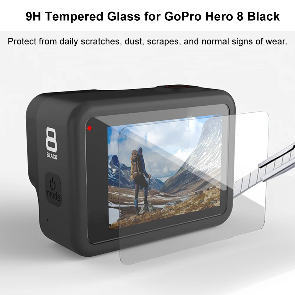 Tempered Glass Screen Protector for GoPro Hero 8 Black Lens Protection Protective Film for Gopro8 Go pro 8 Camera Accessories