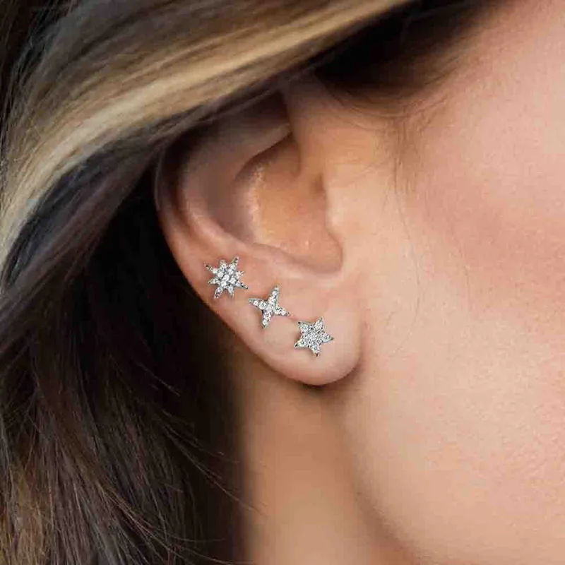 

Pandoo Fashion Charm Sterling Silver Original 1:1 Copy,Silver Night Sky Earrings Studs Luxury Jewelry Gift For Female