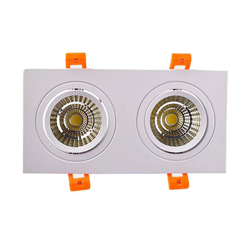 Double Head White Светодиодный Светодиодный светильник с двойной головкой COB 110 V-220 V 3W 7W 12W Потолочный встраиваемый светильник точечные потолочные светильники 3000 K/4000 K/6000 K - Испускаемый цвет: Double Head White