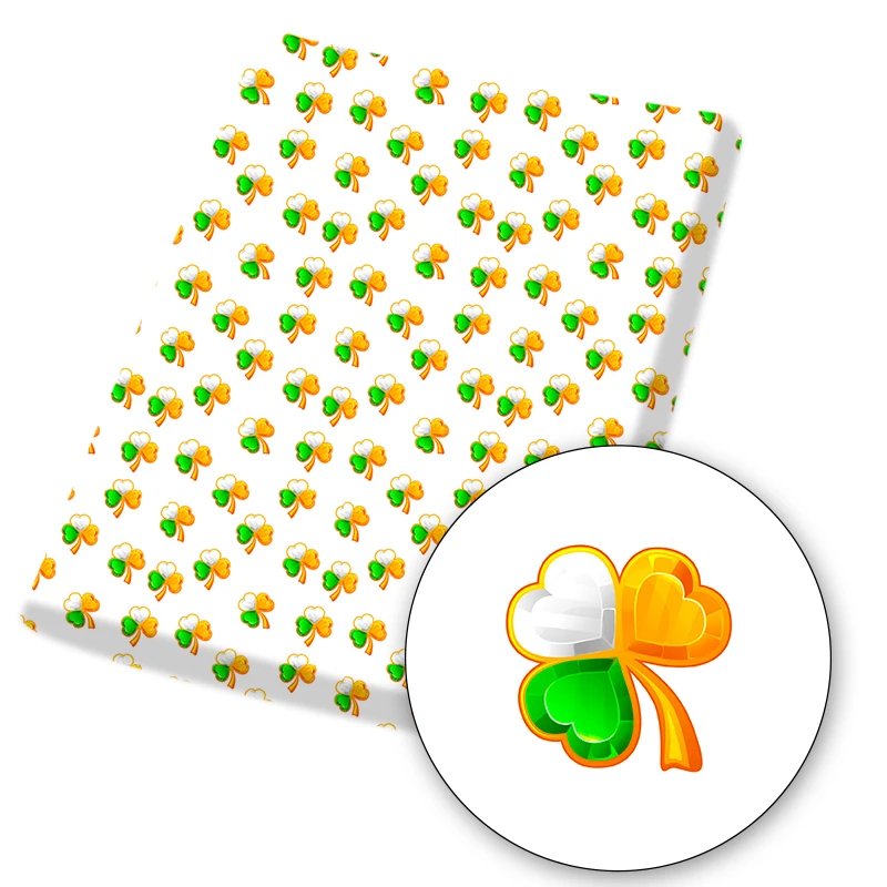 Полиэфирная хлопчатобумажная ткань листы с Рисунком Клевера искусственный