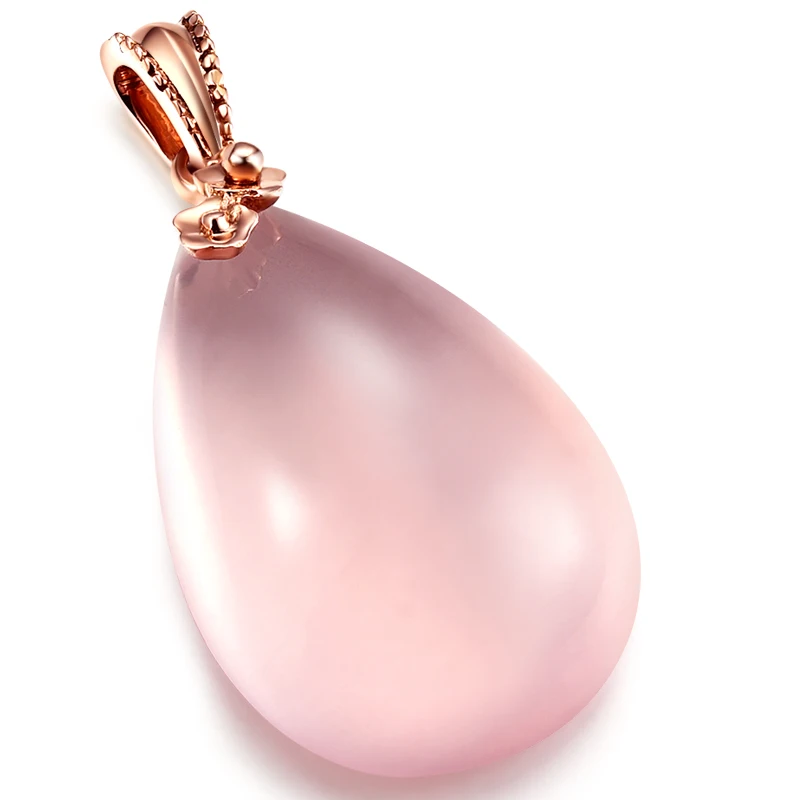 SLFD натуральный Гибискус камень 18K кулон из чистого золота настоящий AU 750 солидное