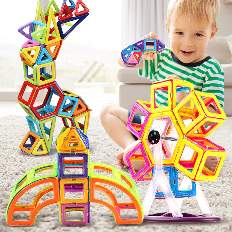 

108pcs Mini Magnetic Designer Construction Set For Boys Girls Model & Building Toy Magnets Blocks Educational Toys For Children