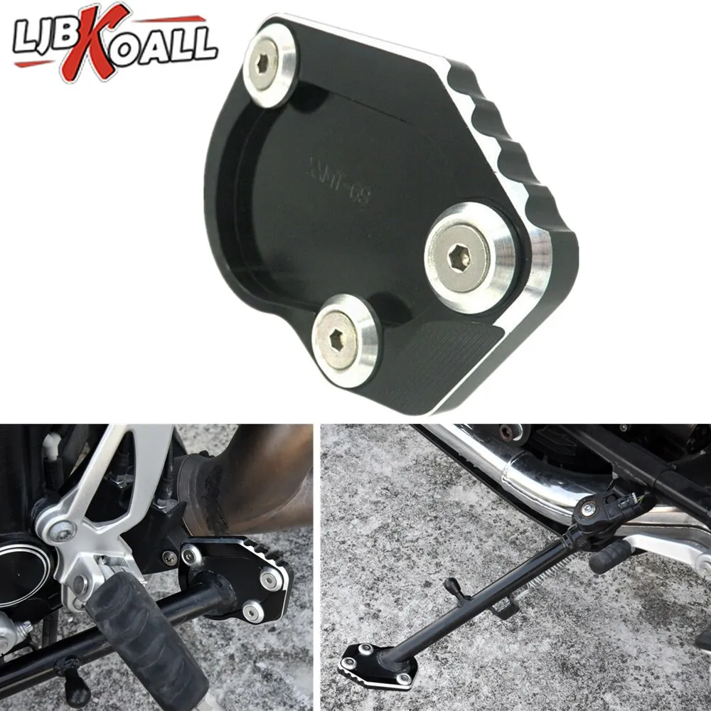 Motorcycle Side Stand Pad Plate Kickstand Enlarger Support Extension For BMW R Nine T nineT RnineT RNINET 2014 2015 2016 Black | Автомобили