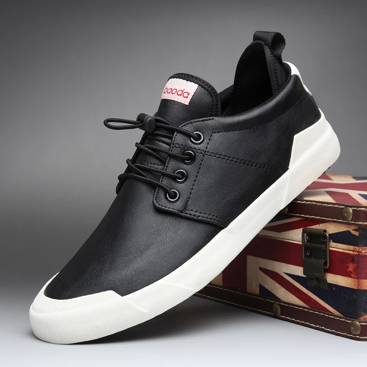 Мужские кожаные повседневные туфли новые простые Стильные лоферы модная мужская