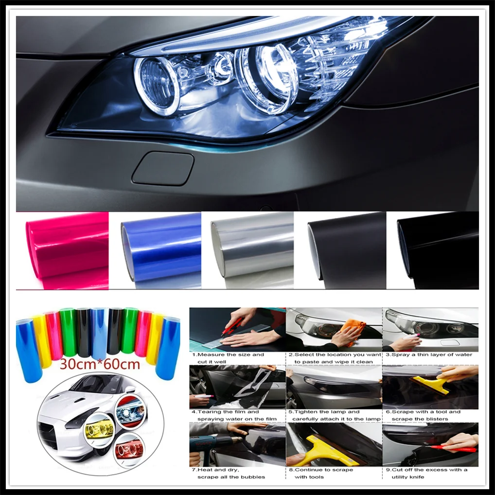 Автомобильный тюнинг головной светильник задняя фара туман противотуманный