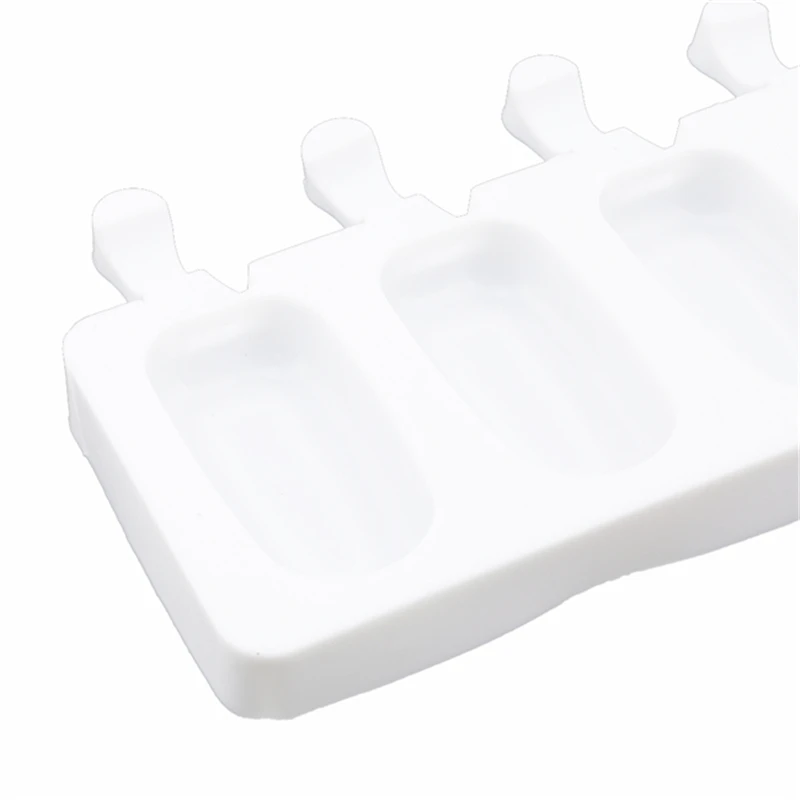 

Silicone Ice Cream Mold Popsicle Molds 4 Cell Ice Cube Molds Popsicle Maker DIY Homemade Freezer Ice Lolly Mould