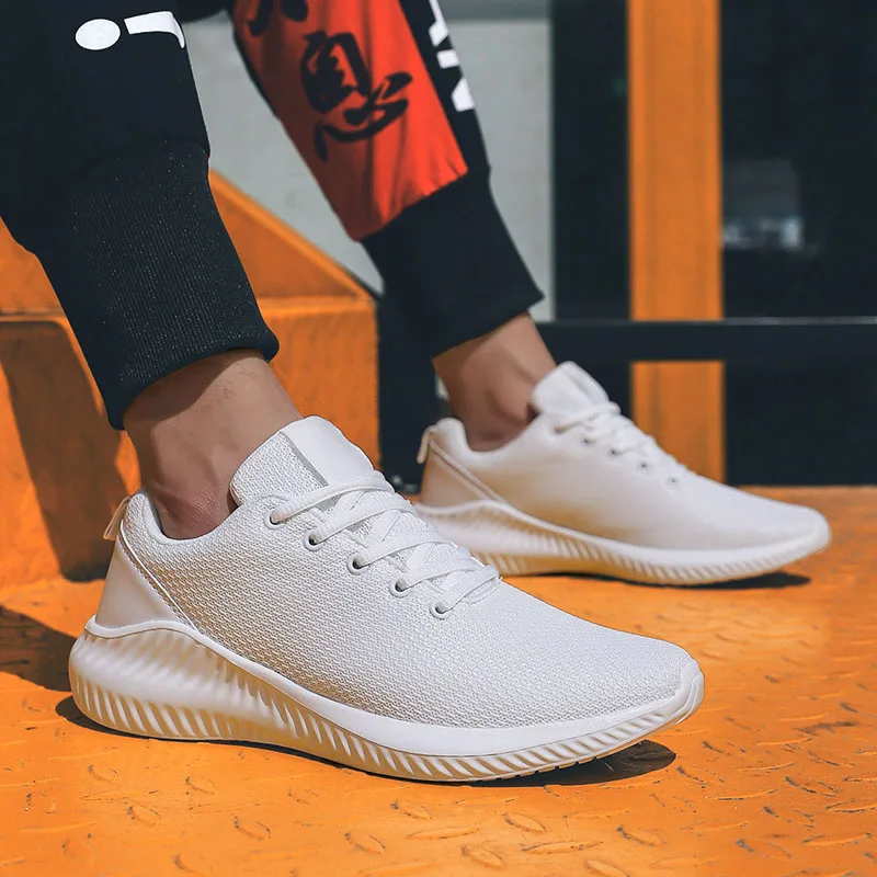 Sooneeya Classic Shoes Casual for Men Black White Lace Up Sneakers Male Damping Sole Lightweight Trainers Outdoor Walking Tenis |